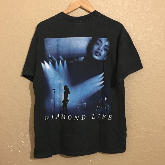 Sade Smoothy Operator Diamond Life T-Shirt Large (Tag XL) Faded Black - Picture 4 of 6